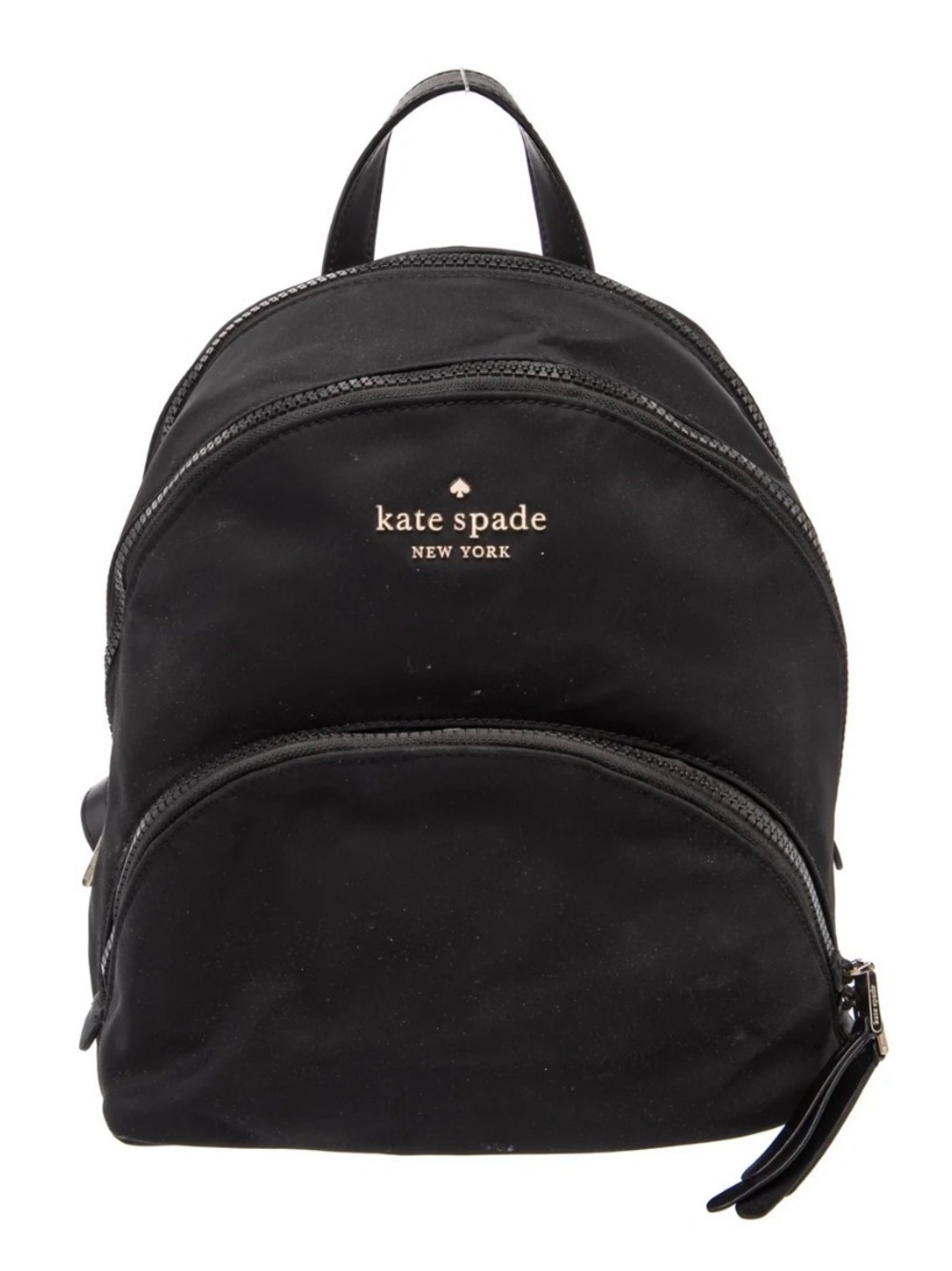 kate spade Black Nylon Mini Backpack with Front Zip Pocket